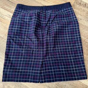 Tommy Hilfiger Navy and Pink Plaid Pencil Skirt